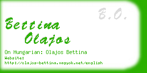 bettina olajos business card